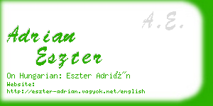 adrian eszter business card